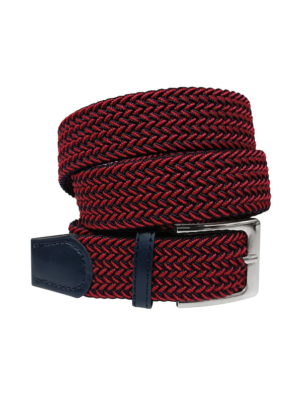 cinturon espiga azul marino detalles rojos