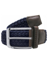 cinturon textil trenzado fuerte azul marino