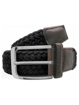 cinturon textil trenzado fuerte negro