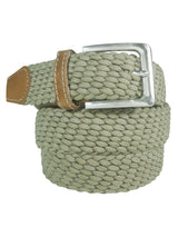 cinturon trenzado elastico color tostado