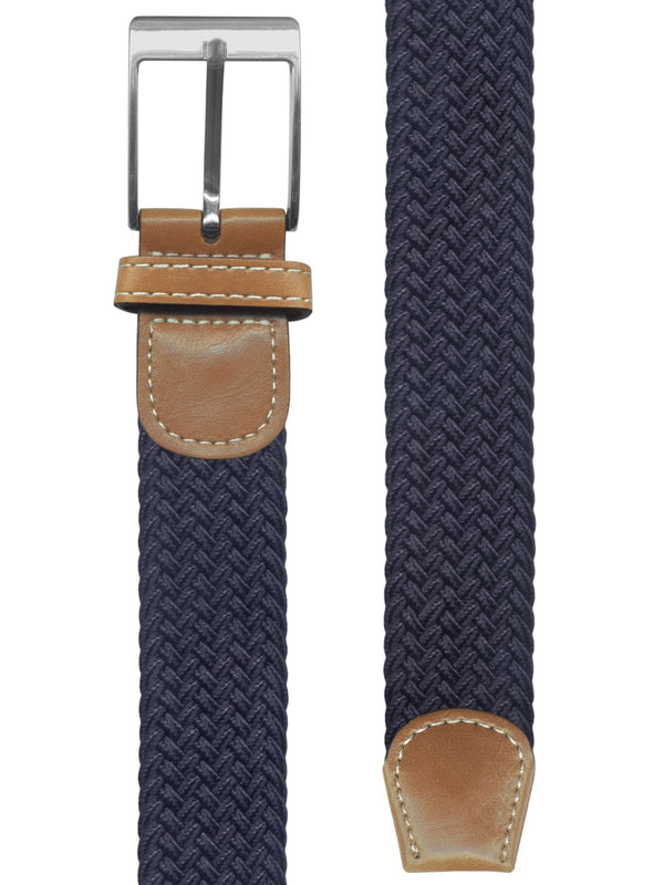 cinturon unisex trenzado espiga azul marino