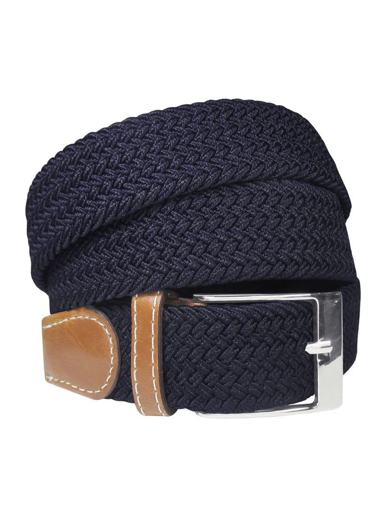 cinturon unisex trenzado espiga azul marino