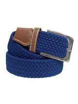 cinturon trenzado elastico espiga azul royal