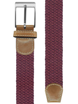cinturon unisex trenzado espiga granate