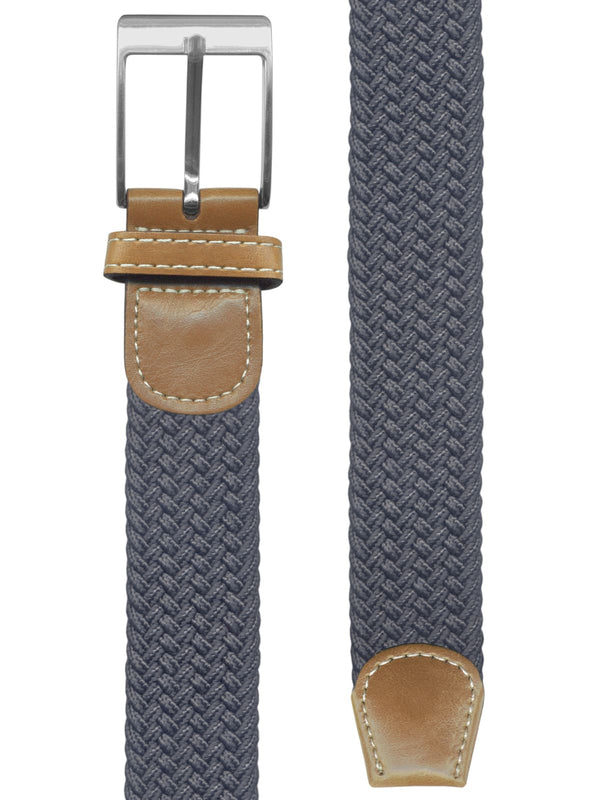 cinturon unisex trenzado espiga gris marengo