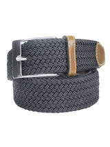 cinturon unisex trenzado espiga gris marengo