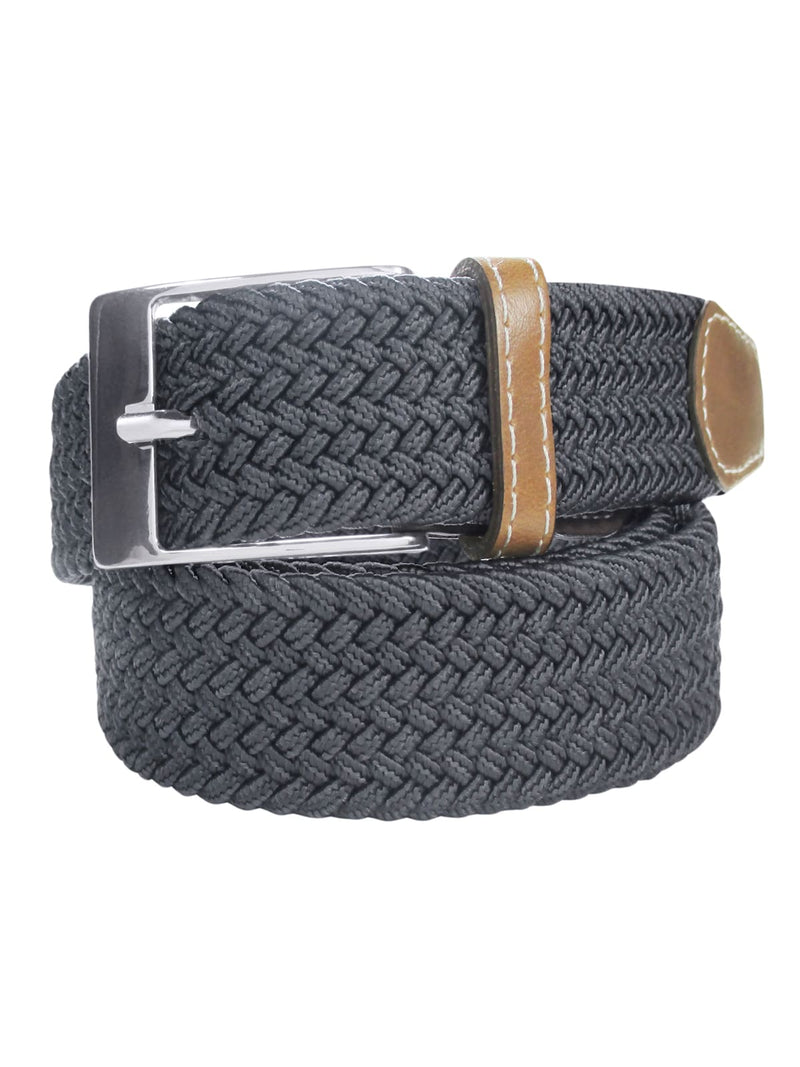 cinturon unisex trenzado espiga gris marengo