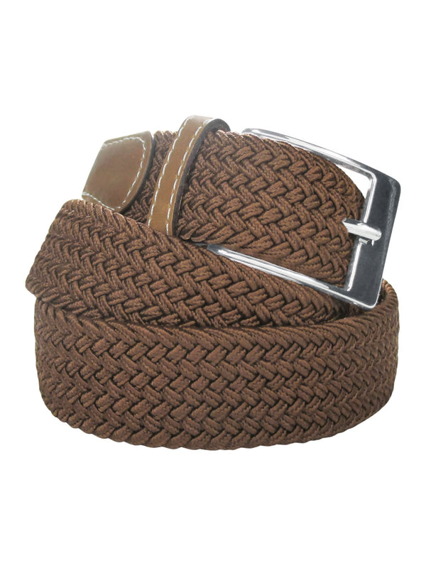 cinturon unisex trenzado espiga pardo marron