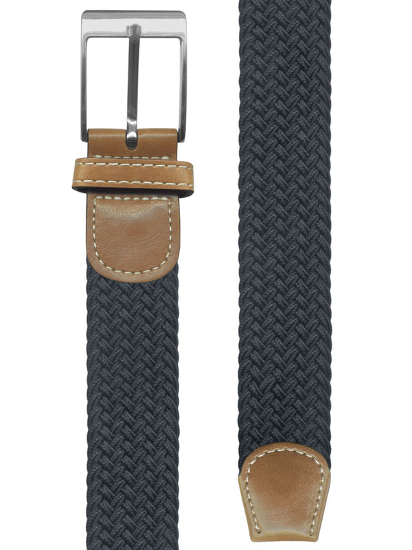 cinturon unisex trenzado espiga negro