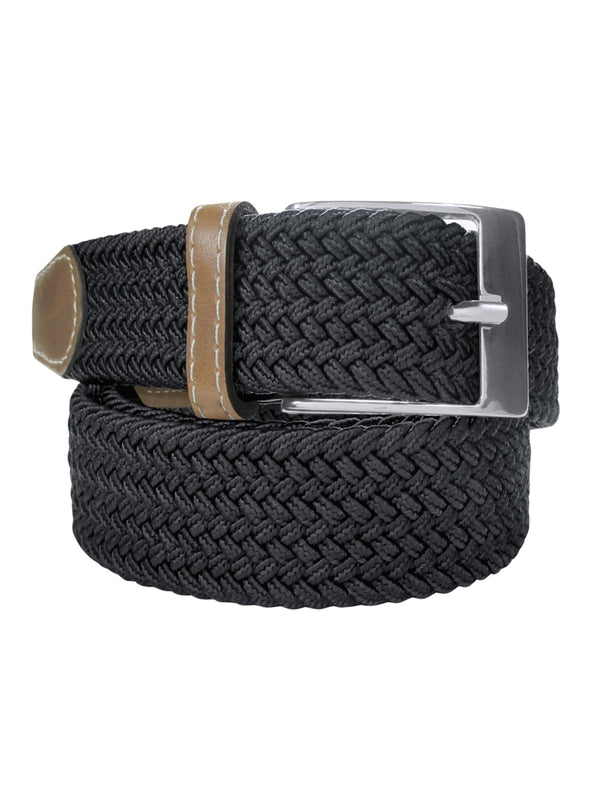 cinturon unisex trenzado espiga negro