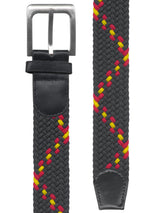 cinturon trenzado espiga negro bandera de España
