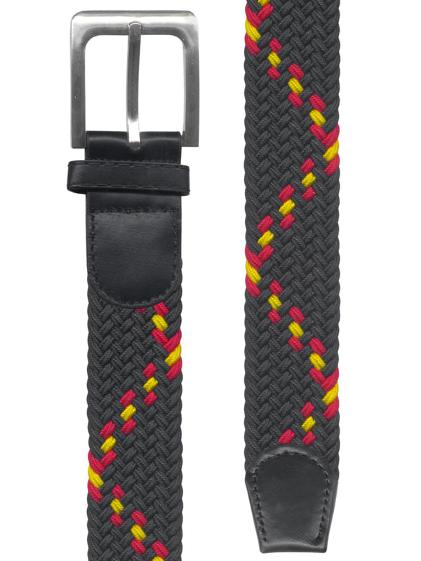 cinturon trenzado espiga negro bandera de España