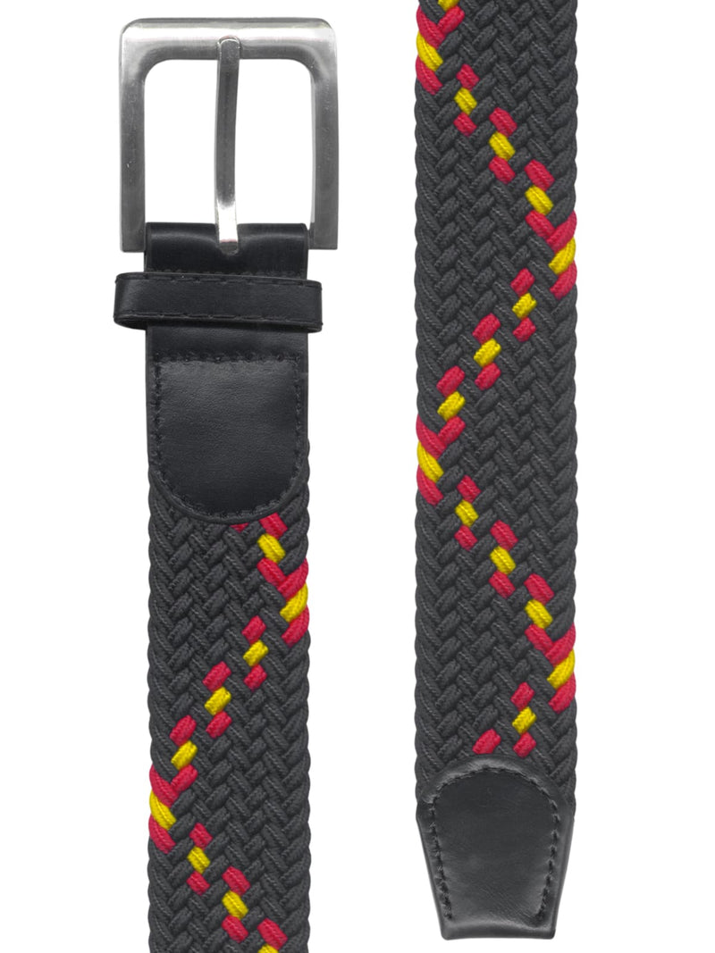 cinturon trenzado espiga negro bandera de España