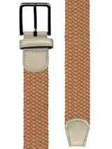cinturon trenzado elastico espiga color ocre