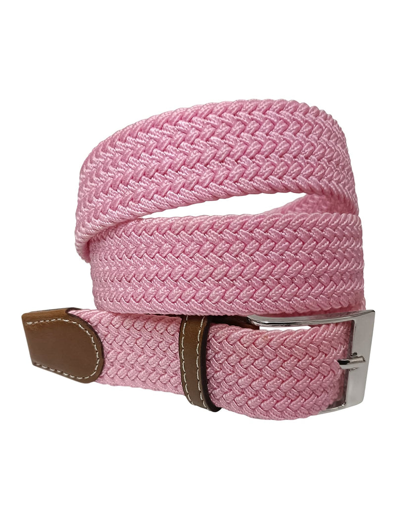 cinturon unisex trenzado espiga rosa