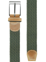 cinturon unisex trenzado espiga verde cazador