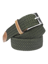 cinturon unisex trenzado espiga verde cazador