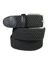 cinturon unisex trenzado fino negro