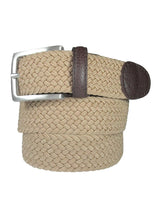 cinturon unisex trenzado fino color tostado