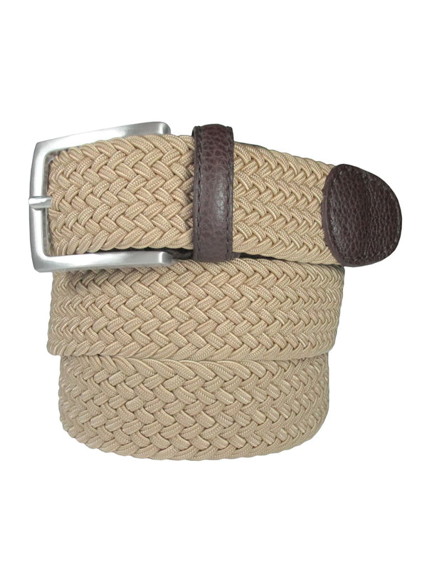 cinturon unisex trenzado fino color tostado