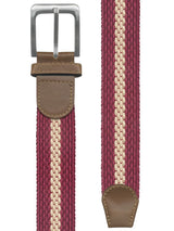 cinturon textil granate