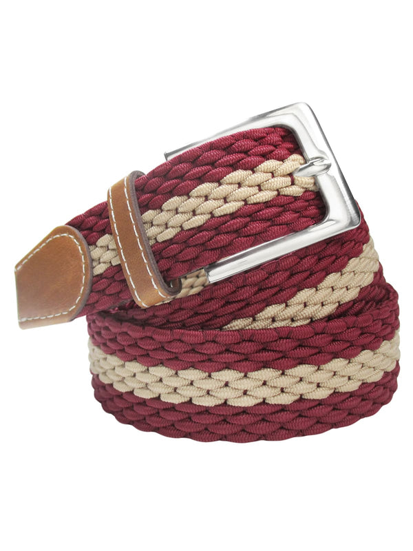 cinturon textil granate