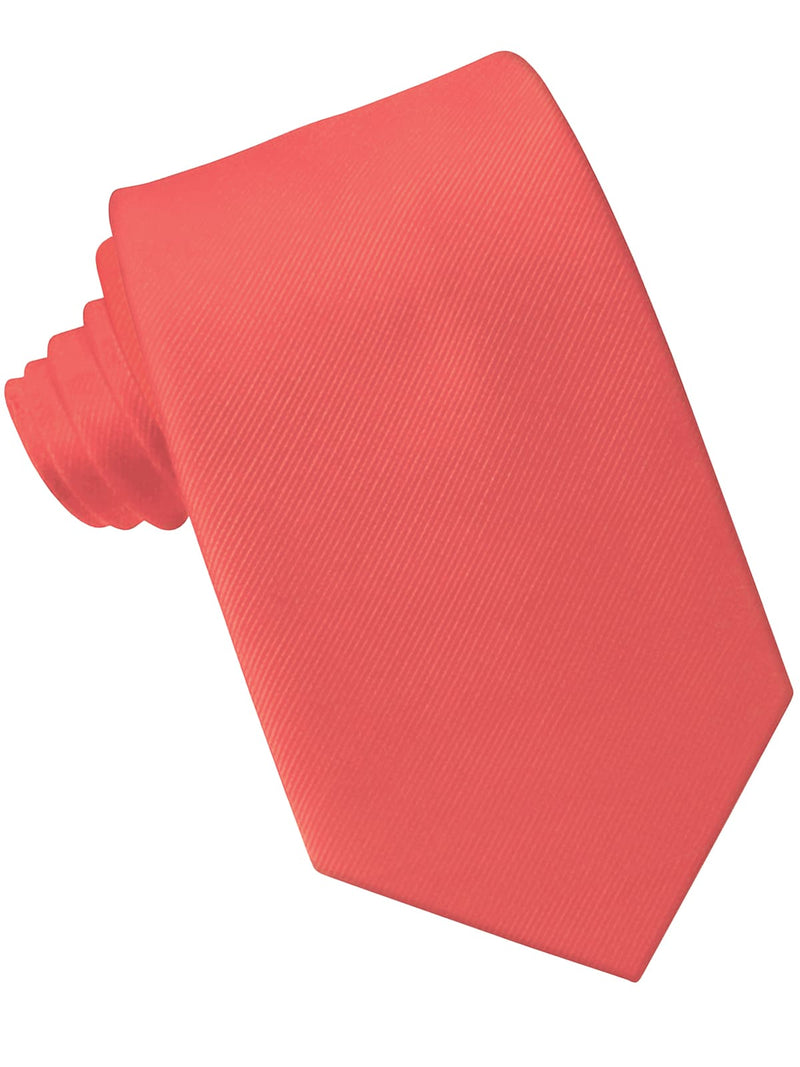 CORBATA SEDA ROJO CORAL