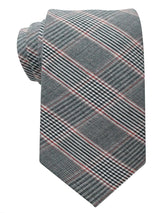 corbata estrecha principe gales gris y roja