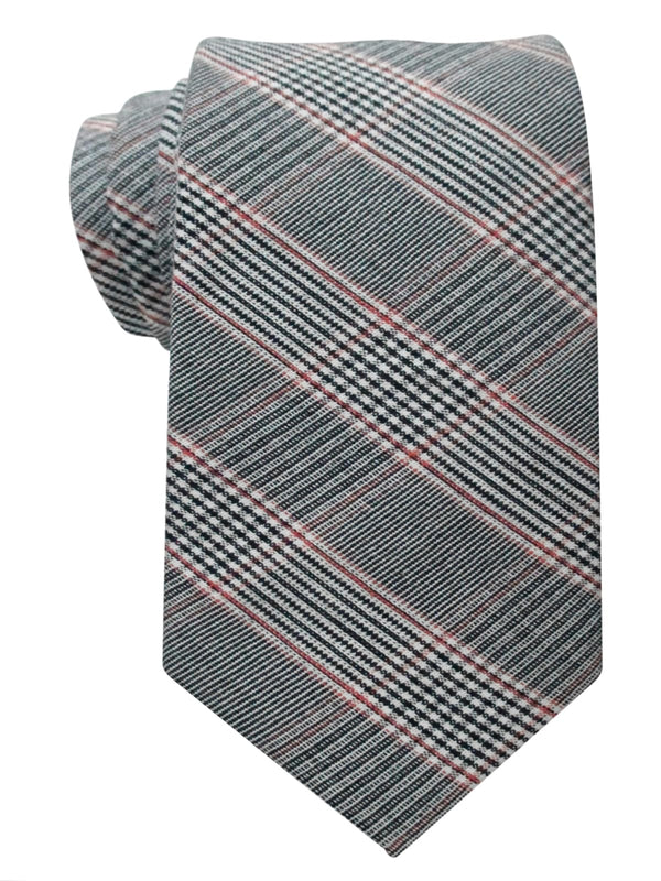 corbata estrecha principe gales gris y roja