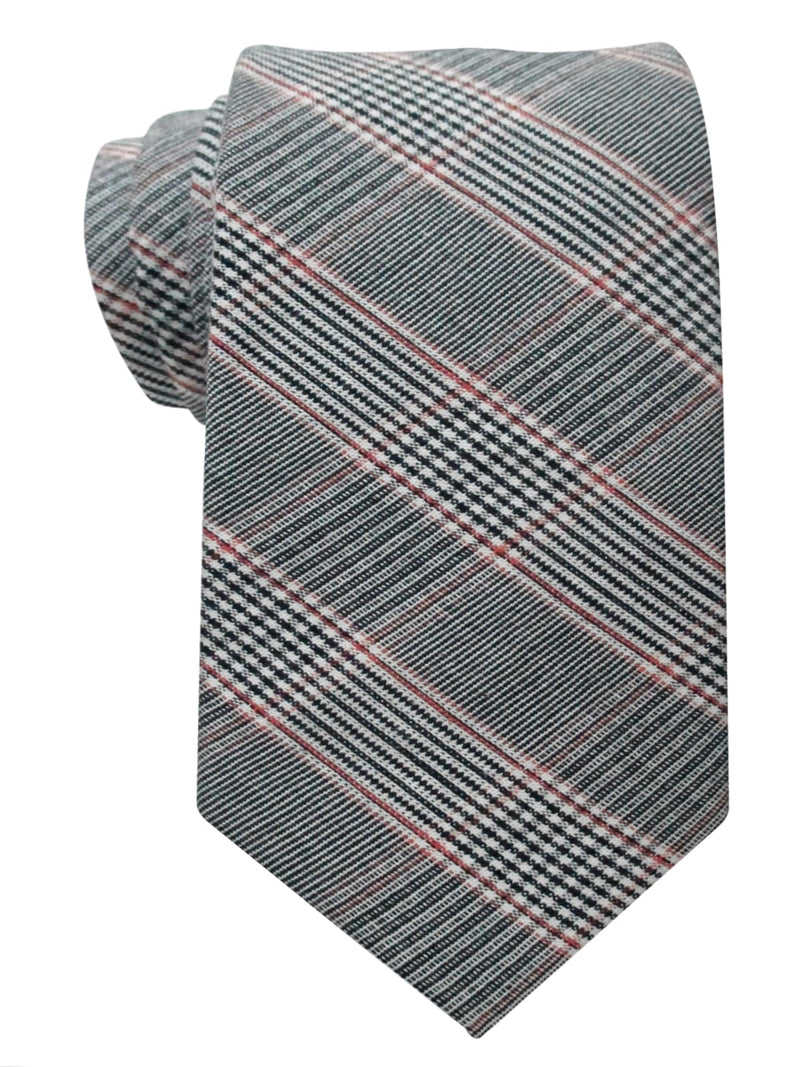 corbata estrecha principe gales gris y roja