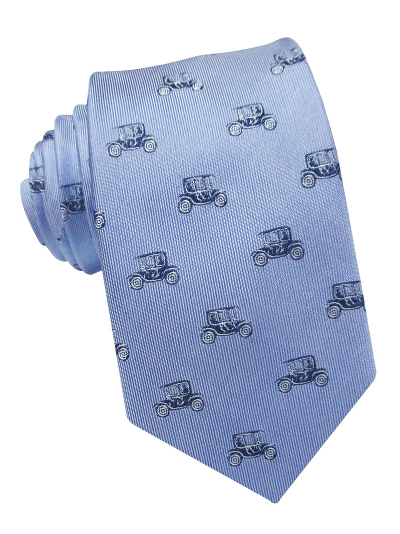 corbata seda azul celeste coches antiguos