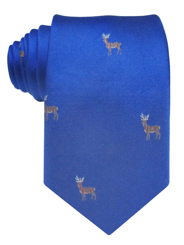 corbata seda azul royal ciervos