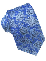 CORBATA SEDA AZUL FLORES CELESTE