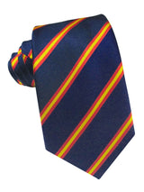corbata seda azul marino bandera españa
