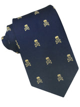 CORBATA SEDA MARINO CALAVERAS CAMEL