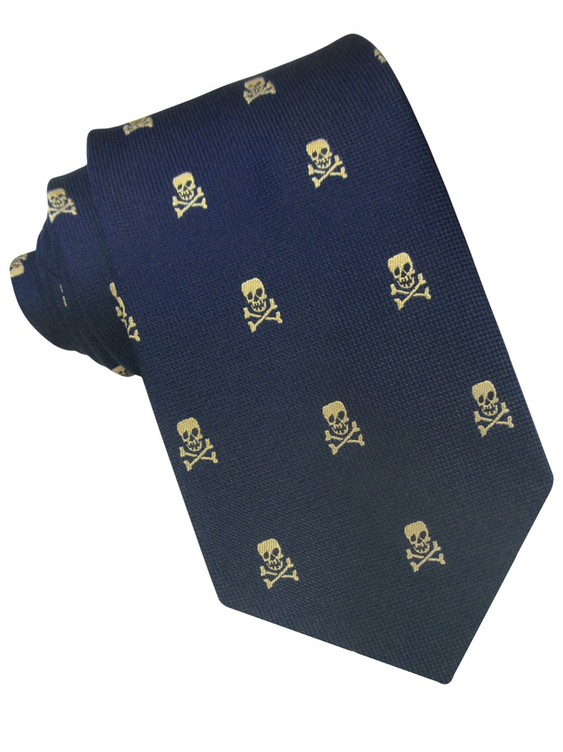 CORBATA SEDA MARINO CALAVERAS CAMEL