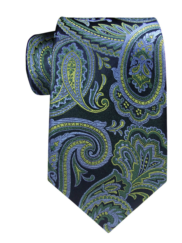 corbata seda azul marino cachemir
