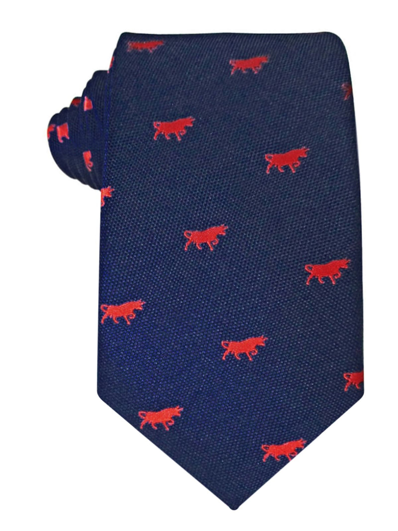 corbata seda azul marino toro bravo