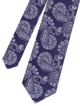 corbata azul cachemir plata