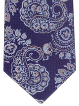 corbata azul cachemir plata