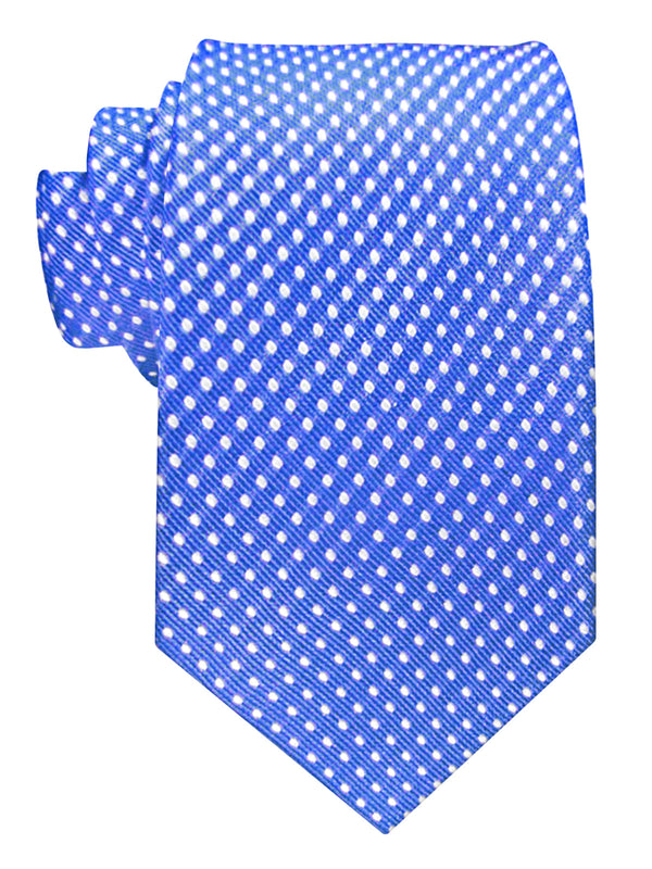 corbata seda azul puntos blancos