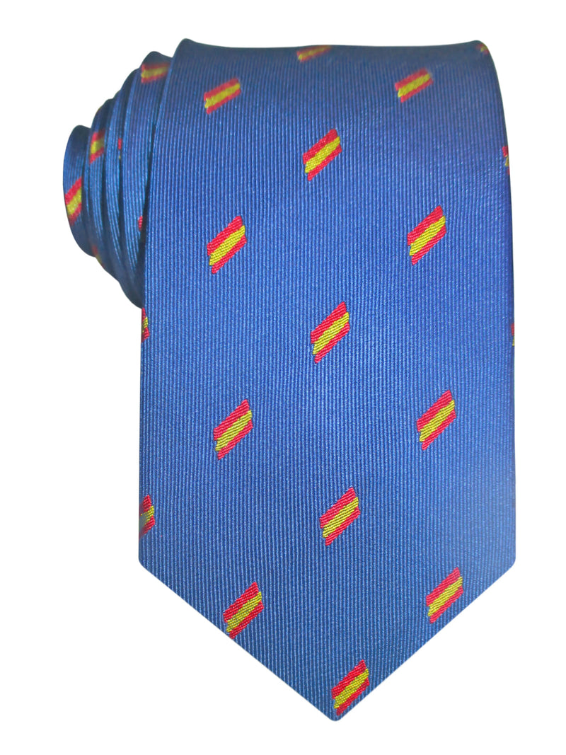 corbata seda azul royal banderas españa