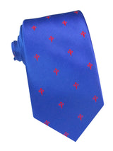 corbata seda azul royal cruz santiago roja