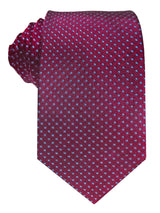 corbata seda burdeos puntos azules