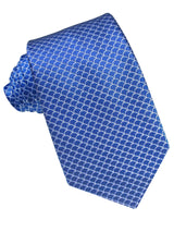 CORBATA SEDA AZUL MOTIVO ESCAMAS DE PEZ