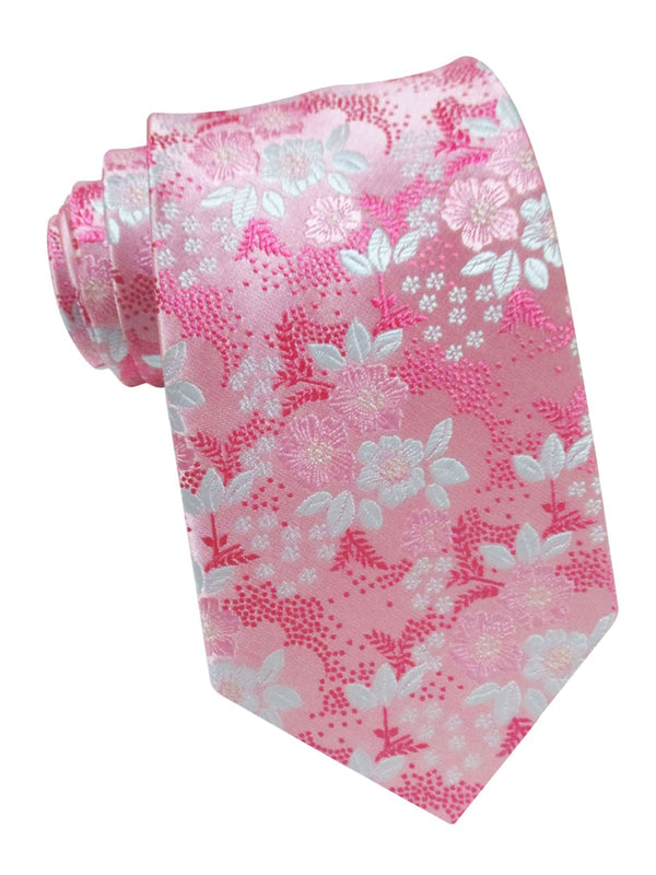 corbata seda rosa flores