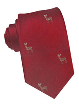 corbata seda granate ciervos