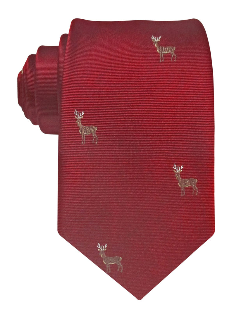 corbata seda granate ciervos