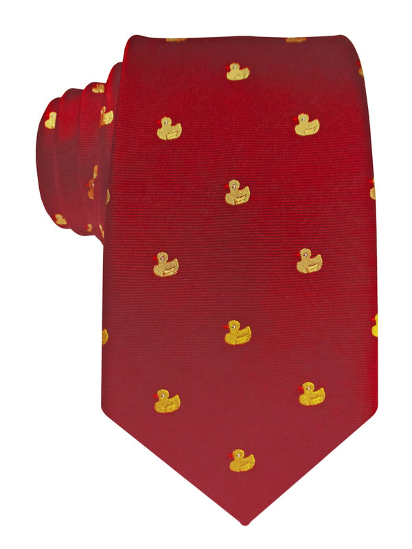 corbata seda granate patitos goma