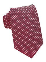 corbata seda granate puntitos blancos